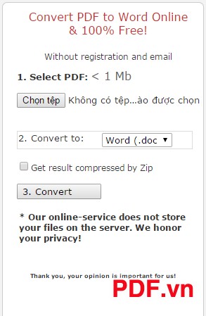 Convert PDF to Word online free
