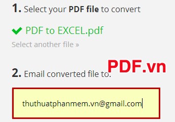Email converted file to