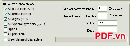 Lựa chọn tùy chọn về mật khẩu