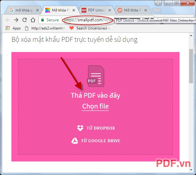 Hướng Dẫn Cách Mở Khóa (Unlock) File Pdf Online Trực Tuyến - Pdf.Vn