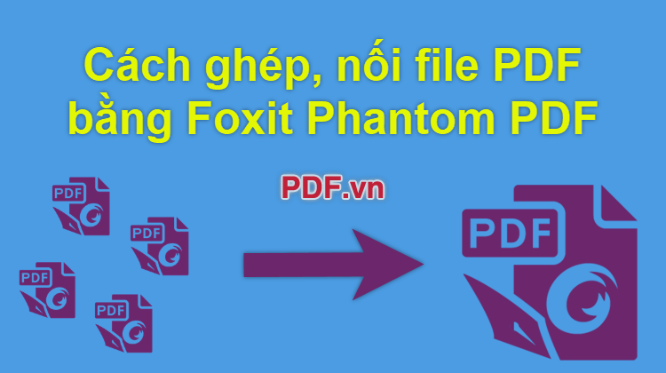 Cách ghép nối file PDF bằng Foxit Phantom