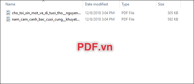Cửa sổ chứa file PDF sau khi đã chuyển đổi