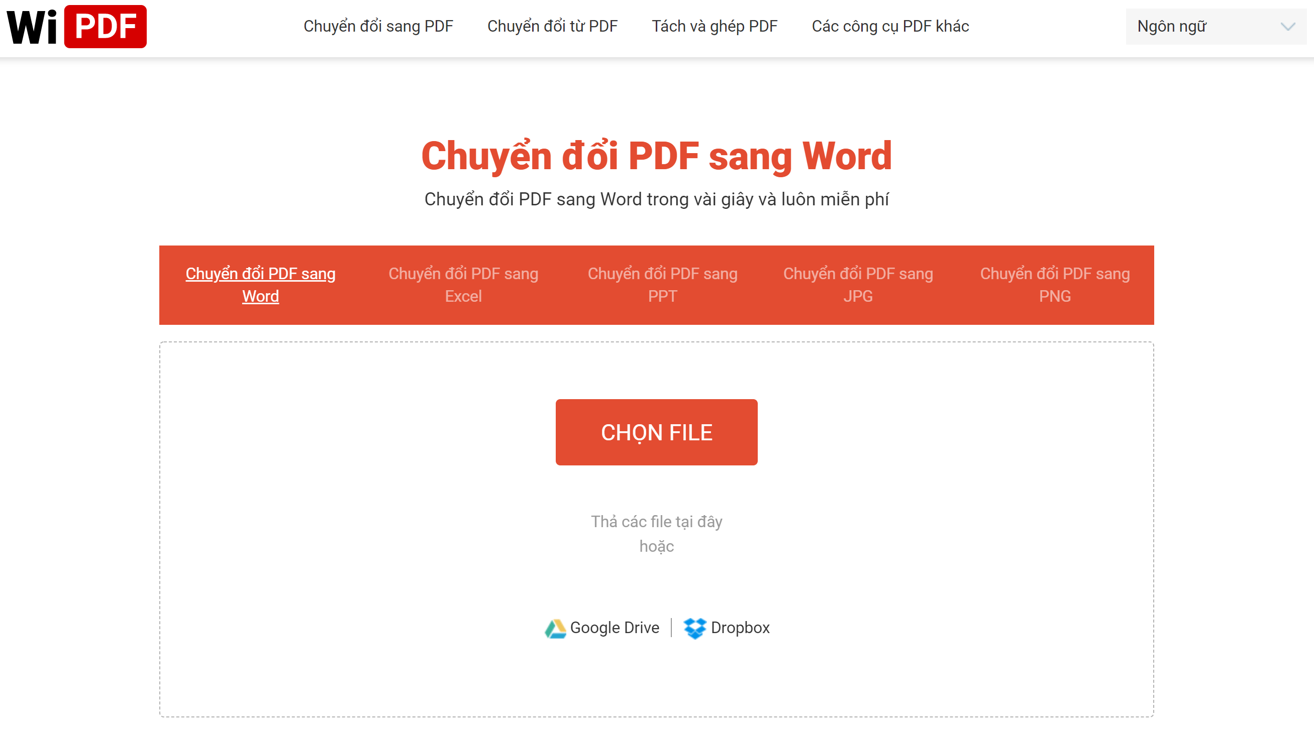 WiPDF - Cách chuyển đổi PDF sang Word online miễn phí và không giới hạn