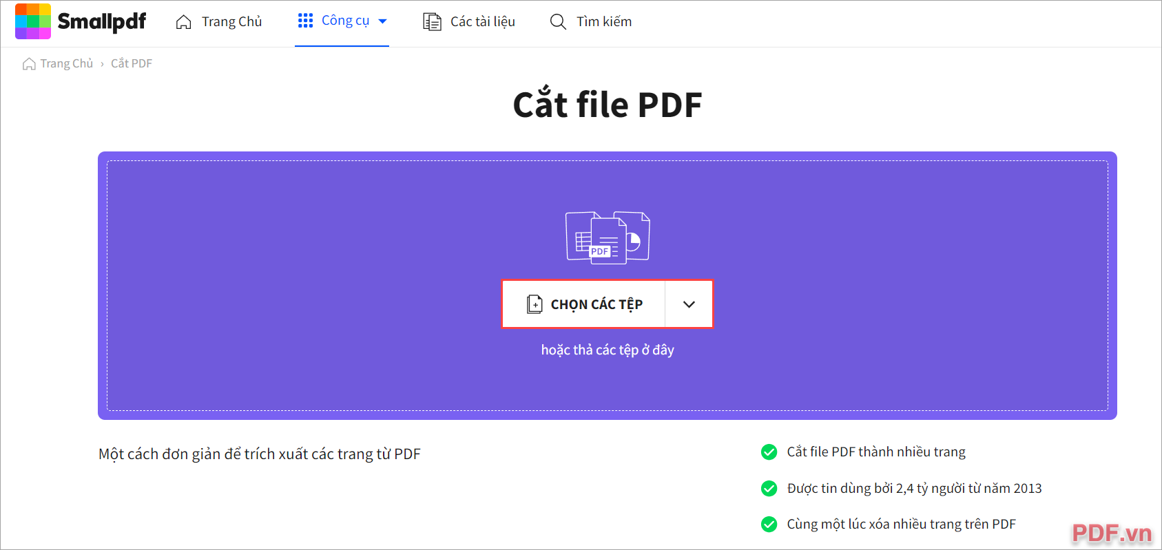 Cách cắt trang trong PDF trực tuyến siêu nhanh