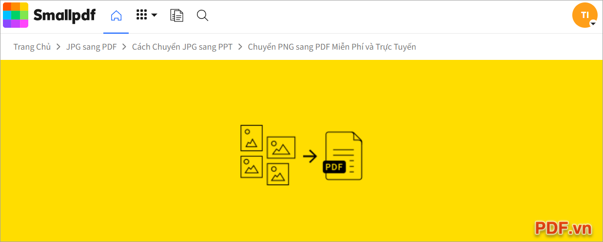 Cách ghép file PNG thành một file PDF duy nhất Online