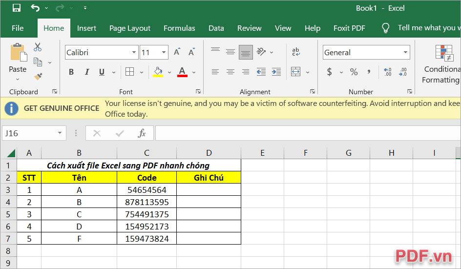 Cách xuất Excel sang PDF trực tiếp trên Microsoft Excel