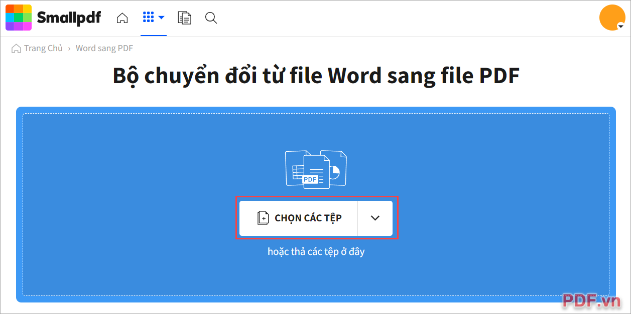 Cách xuất file PDF từ Word bằng công cụ Online Small PDF