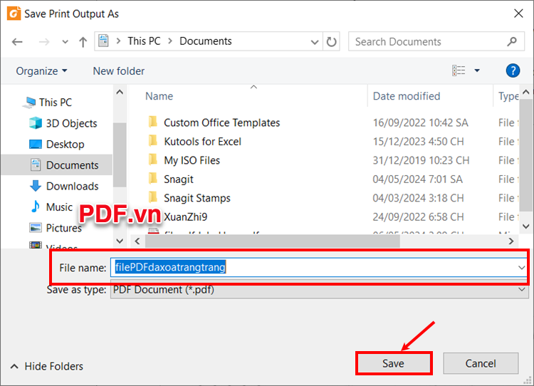 Nhấn tổ hợp Ctrl + P, trong phần Print chọn Name là Microsoft Print to PDF