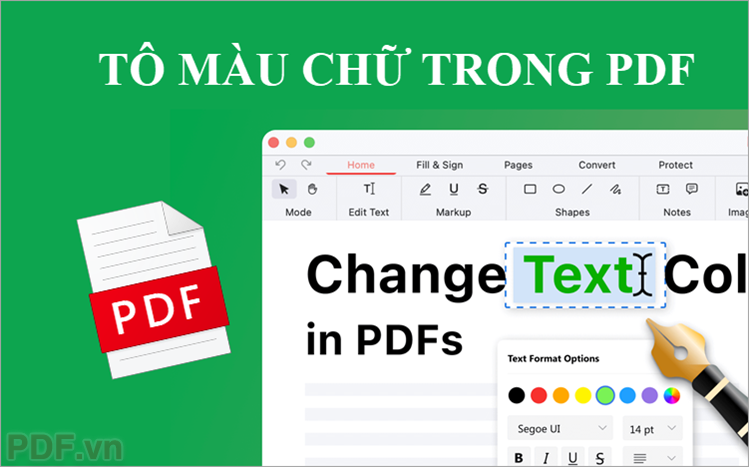 Cách highlight, tô màu chữ trong PDF