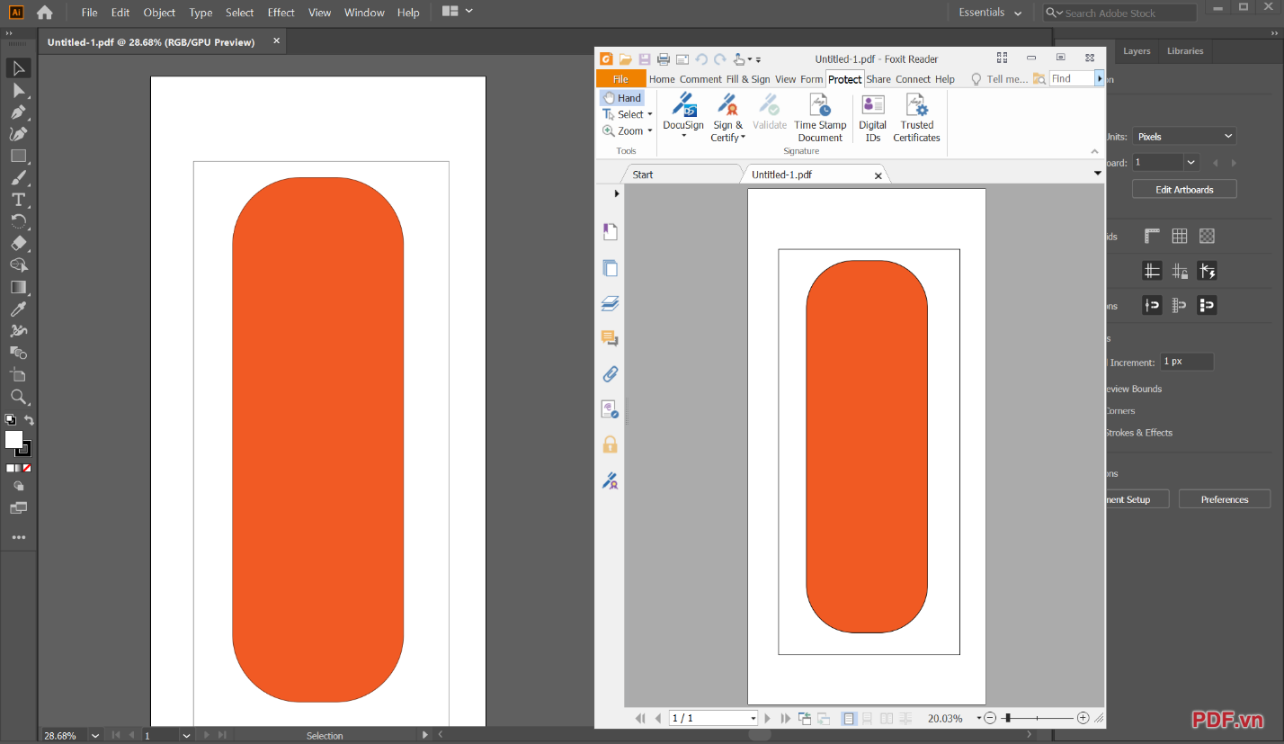 Hoàn tất việc xuất file PDF trong AI nhanh chóng và đơn giản
