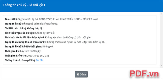 Chữ ký số điện tử Không hợp lệ