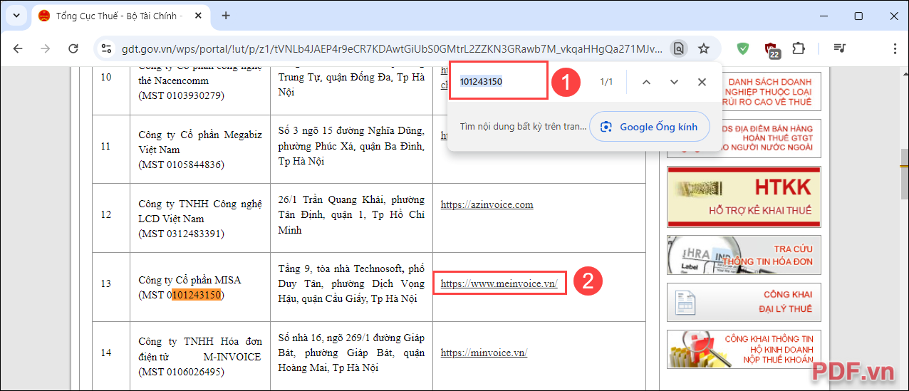 Nhấn Ctrl + F để mở cửa sổ tìm kiếm nhanh