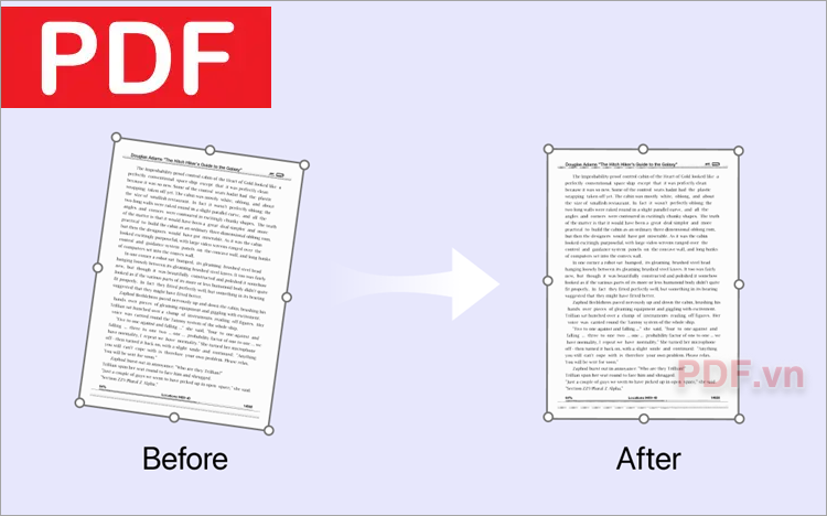 Cách chỉnh file PDF bị nghiêng