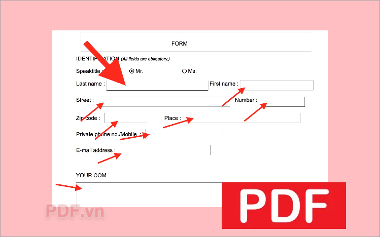 Cách điền thông tin vào file PDF trên máy tính