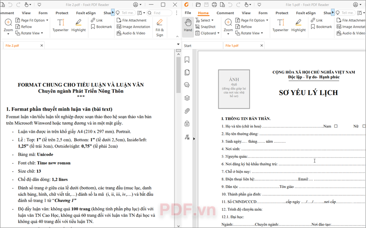 Cách mở 2 file PDF cùng lúc trên màn hình