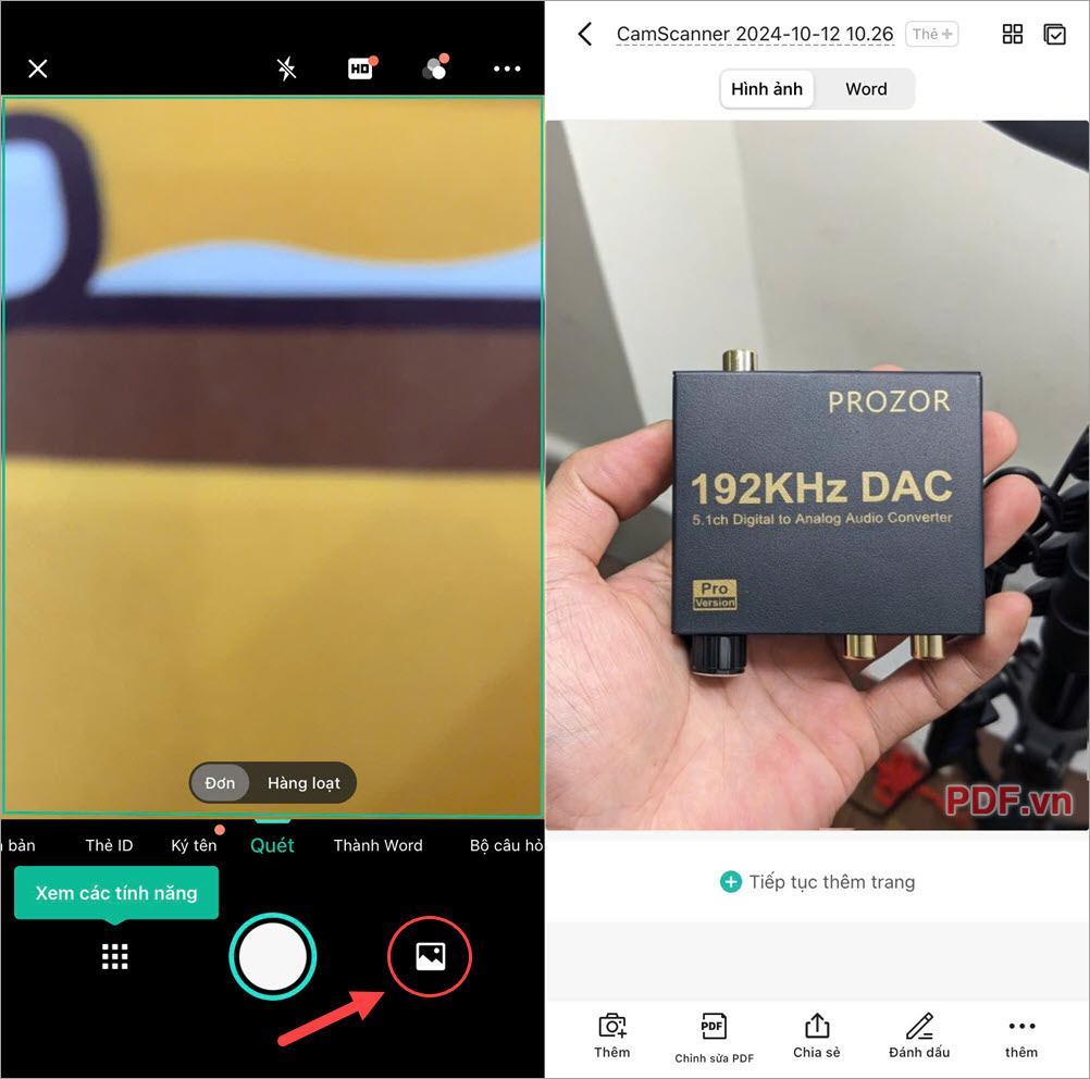 Sau khi cài đặt thành công, bạn mở CamScanner để sử dụng
