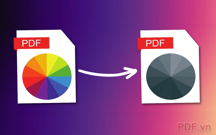 Cách chuyển file PDF màu sang trắng đen