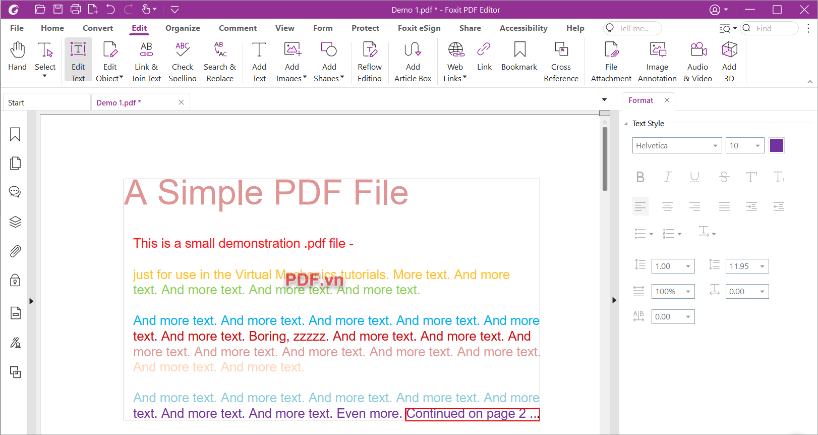 Chọn File → Save để lưu lại file PDF sau khi chỉnh sửa