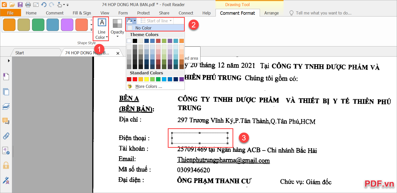 Điều chỉnh các nội dung như sau trong Comment Format