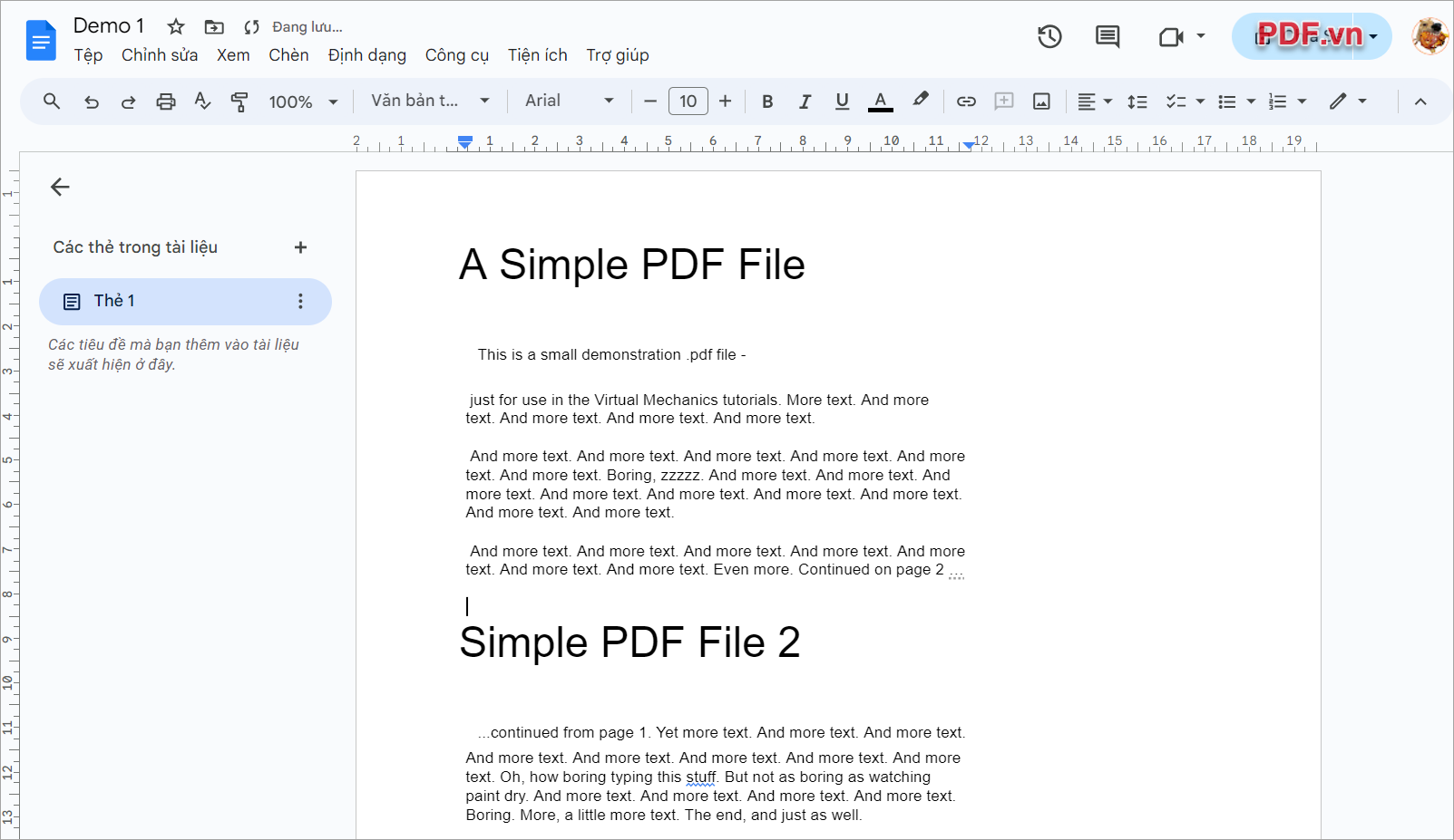 File PDF sẽ được chuyển sang định dạng văn bản