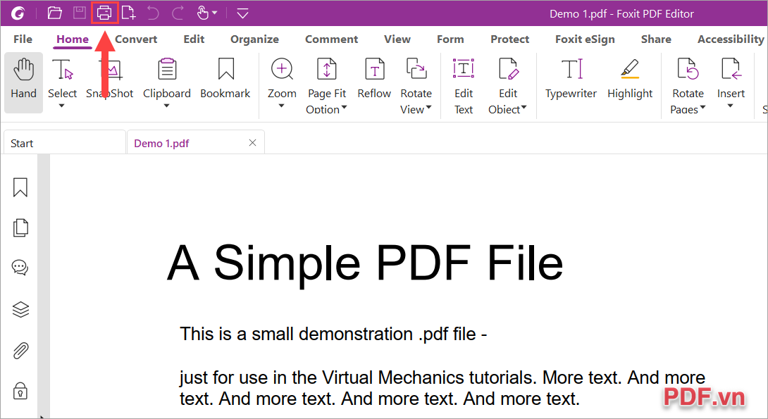 Cách phóng to file PDF để in bằng Foxit PDF Editor