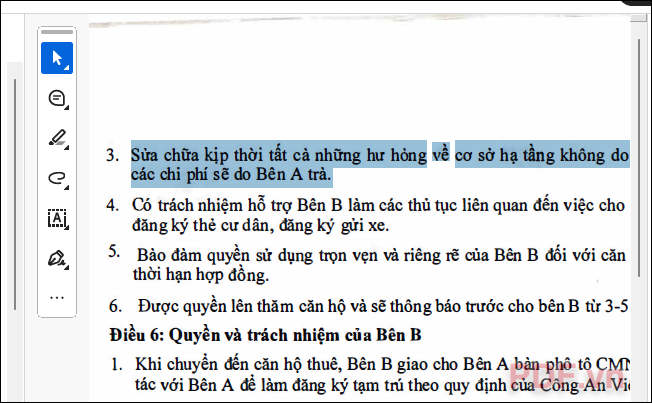 Bôi đen toàn bộ phần mình cần copy, nhấn Ctrl + C