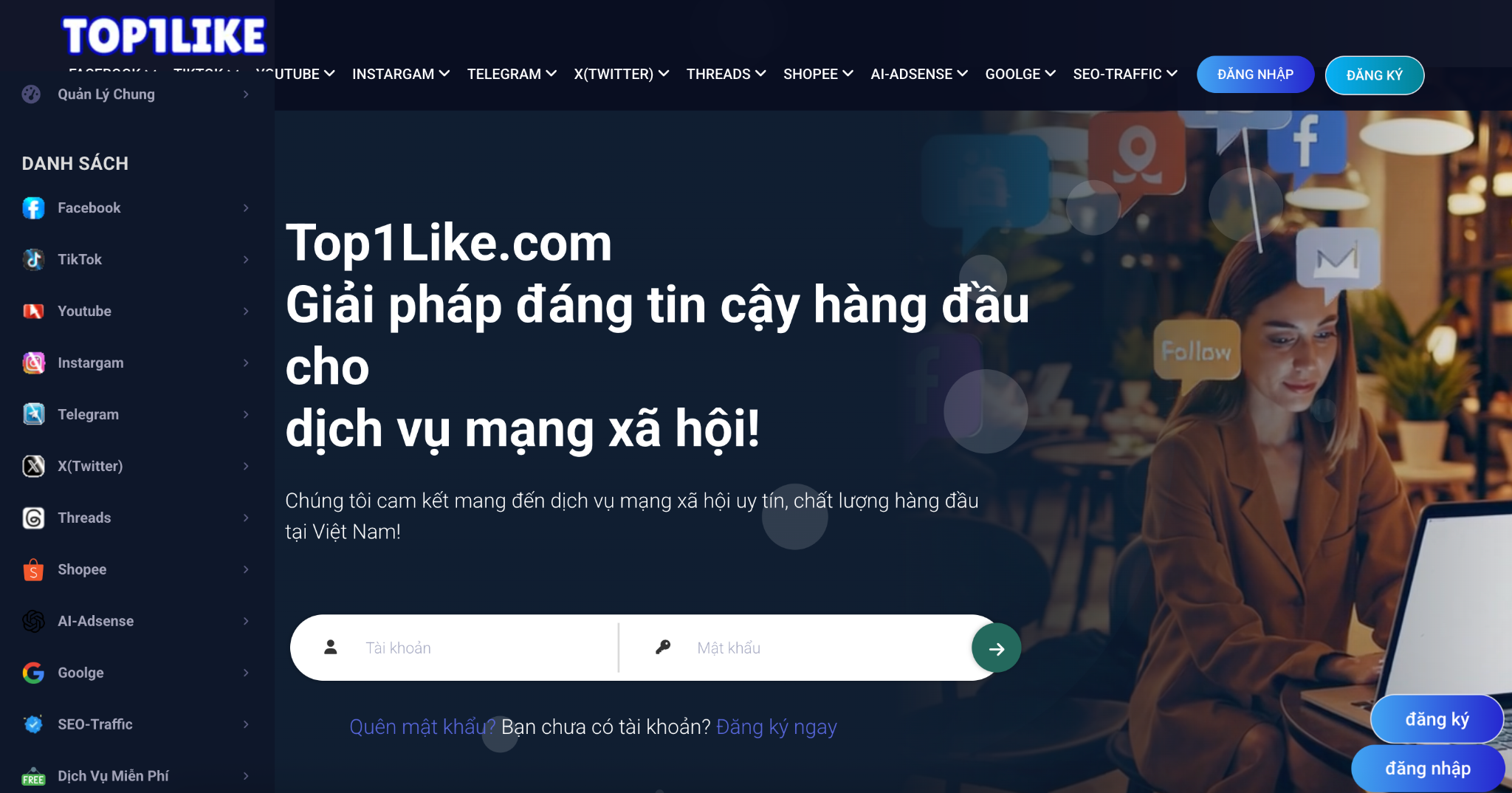 Những giá trị vượt trội chỉ có tại TOP1LIKE