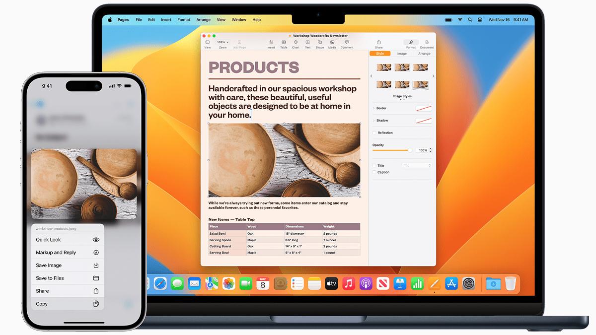 Chuyển dữ liệu tức thì với tính năng Universal Clipboard và AirDrop