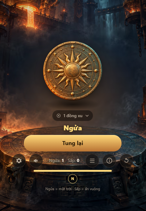 Tung 1 đồng xu – Sấp hoặc Ngửa